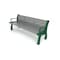 Frog Furnishings Gray 5' Heritage Bench with Green Frame PB 5GRAGFHER - alternate 1